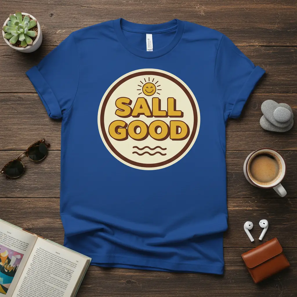 Sall Good Retro Vibes T-Shirt Positive Summer Gift