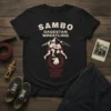 Sambo Dagestan Wrestling Discipline Honor Respect unique graphic design printed on comfortable cotton t-shirt