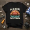 Retro San Diego California CALIFORNIA t-shirt with bridge and ocean graphic