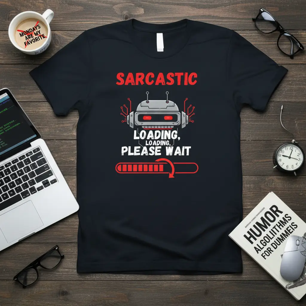 Sarcastic Loading Loading Please Wait T-Shirt Funny Tech Gift