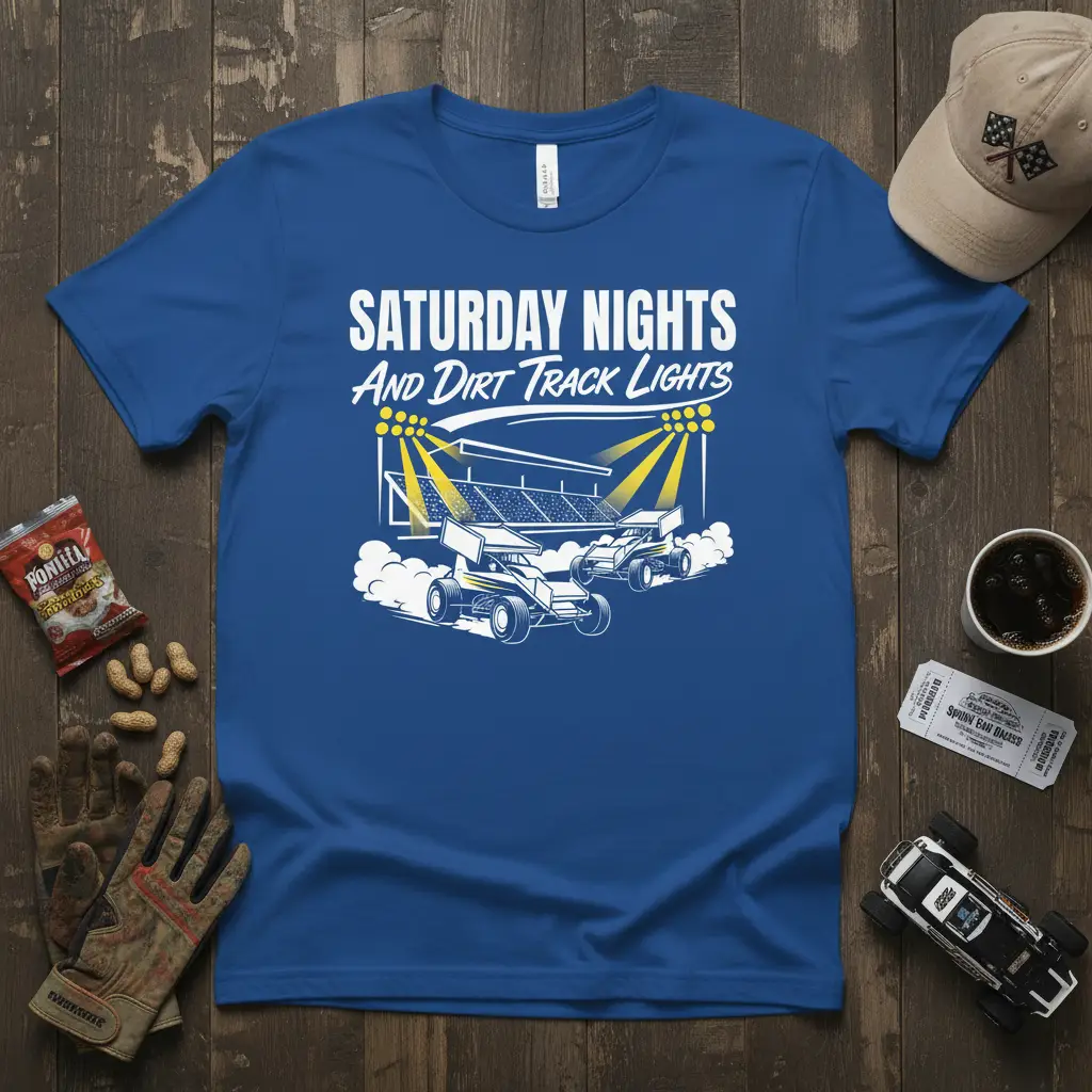 Saturday Nights and Dirt Track Lights T-Shirt Racing Fan Gift