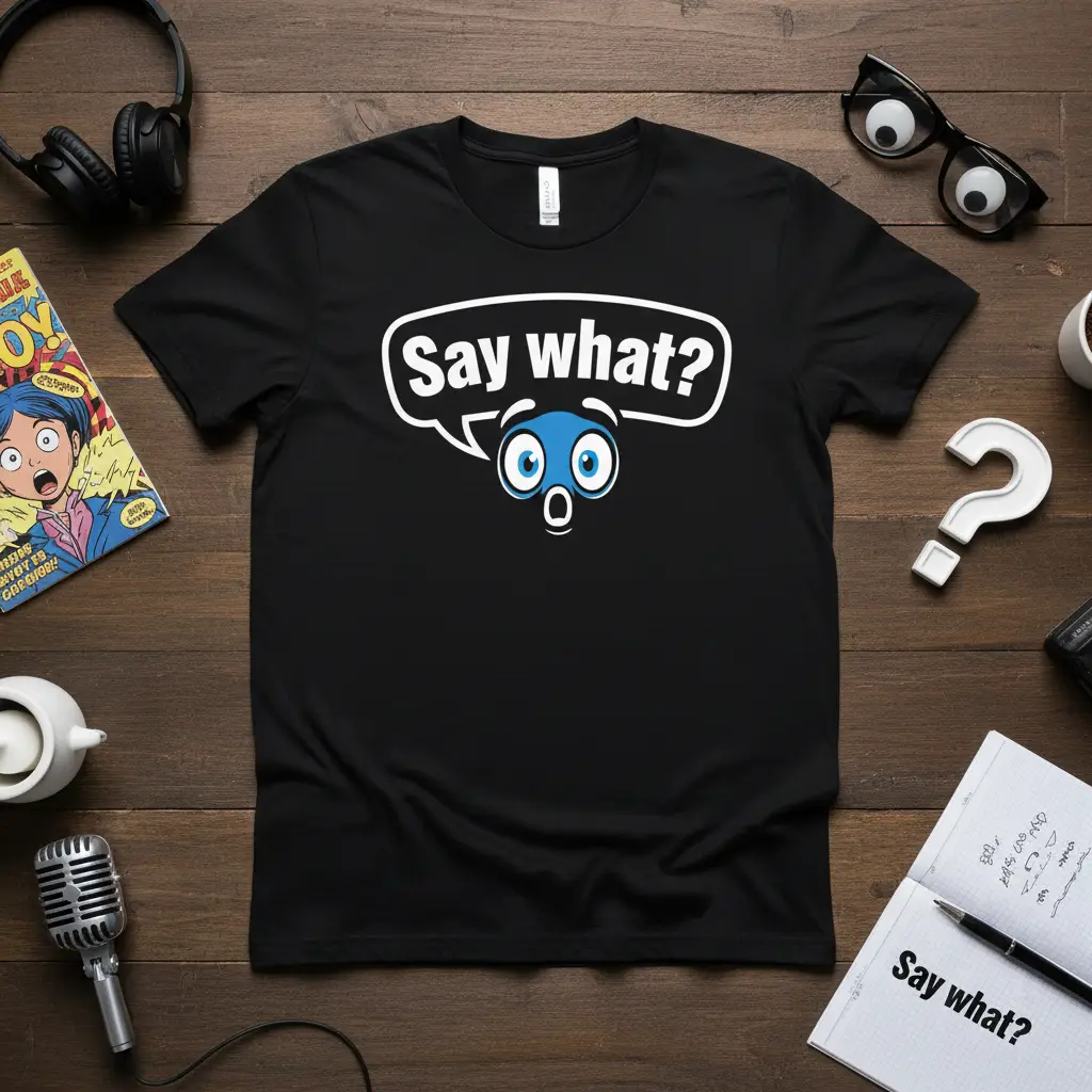 Say What? Funny Reaction Quote T-Shirt Humorous Gift Idea