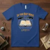 Say Your Right Words Labyrinth Movie T-Shirt design featuring an open book with magical text and maze graphic
