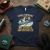 T-shirt with "School Is Important But Skiing Is Importanter" text and a mountain skiing graphic