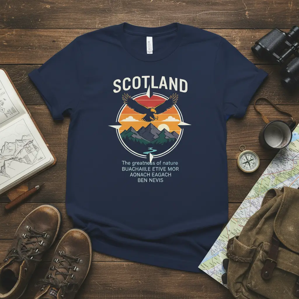 Scotland the Greatness of Nature T-Shirt for Hikers
