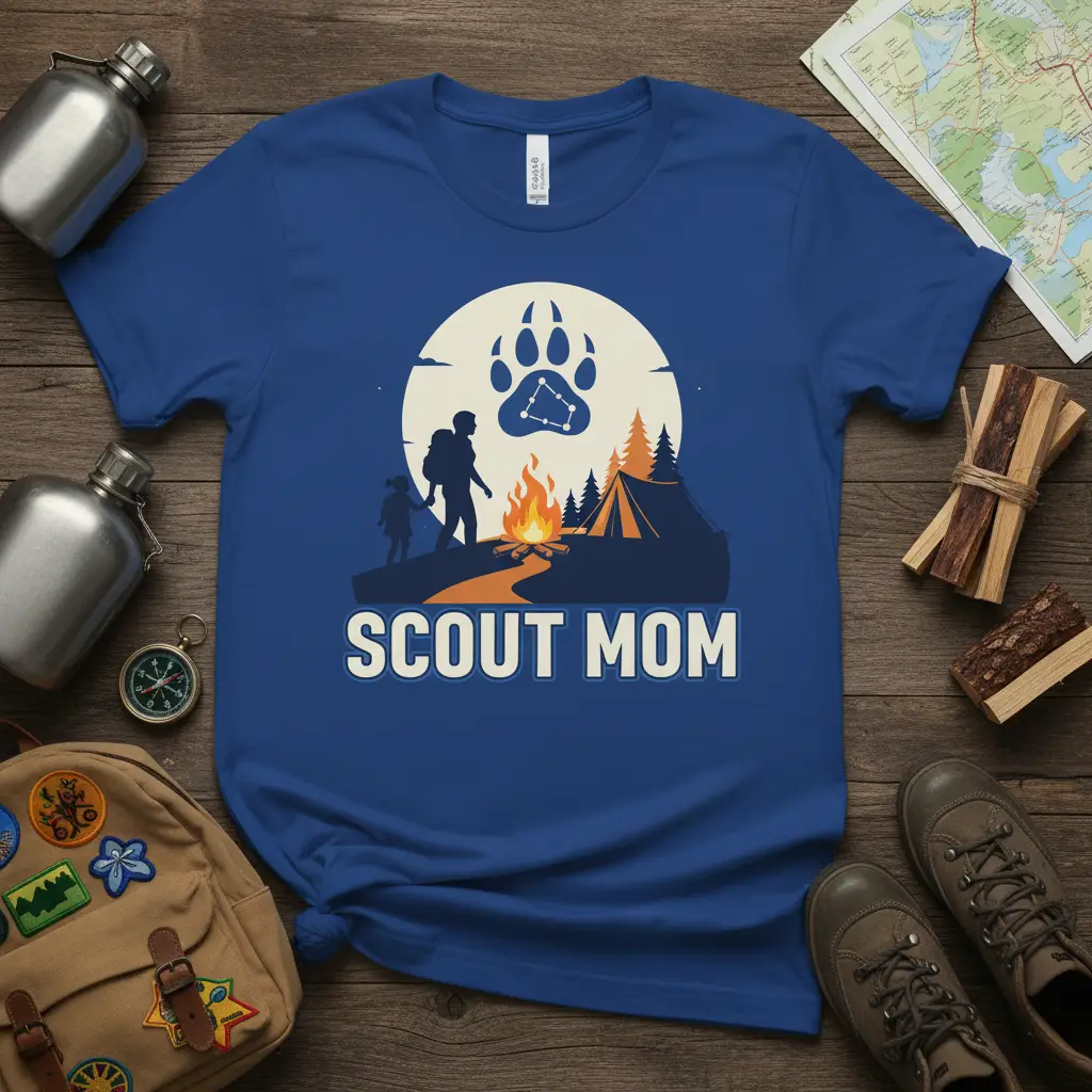 Scout Mom Camping Adventure T-Shirt Gift for Moms