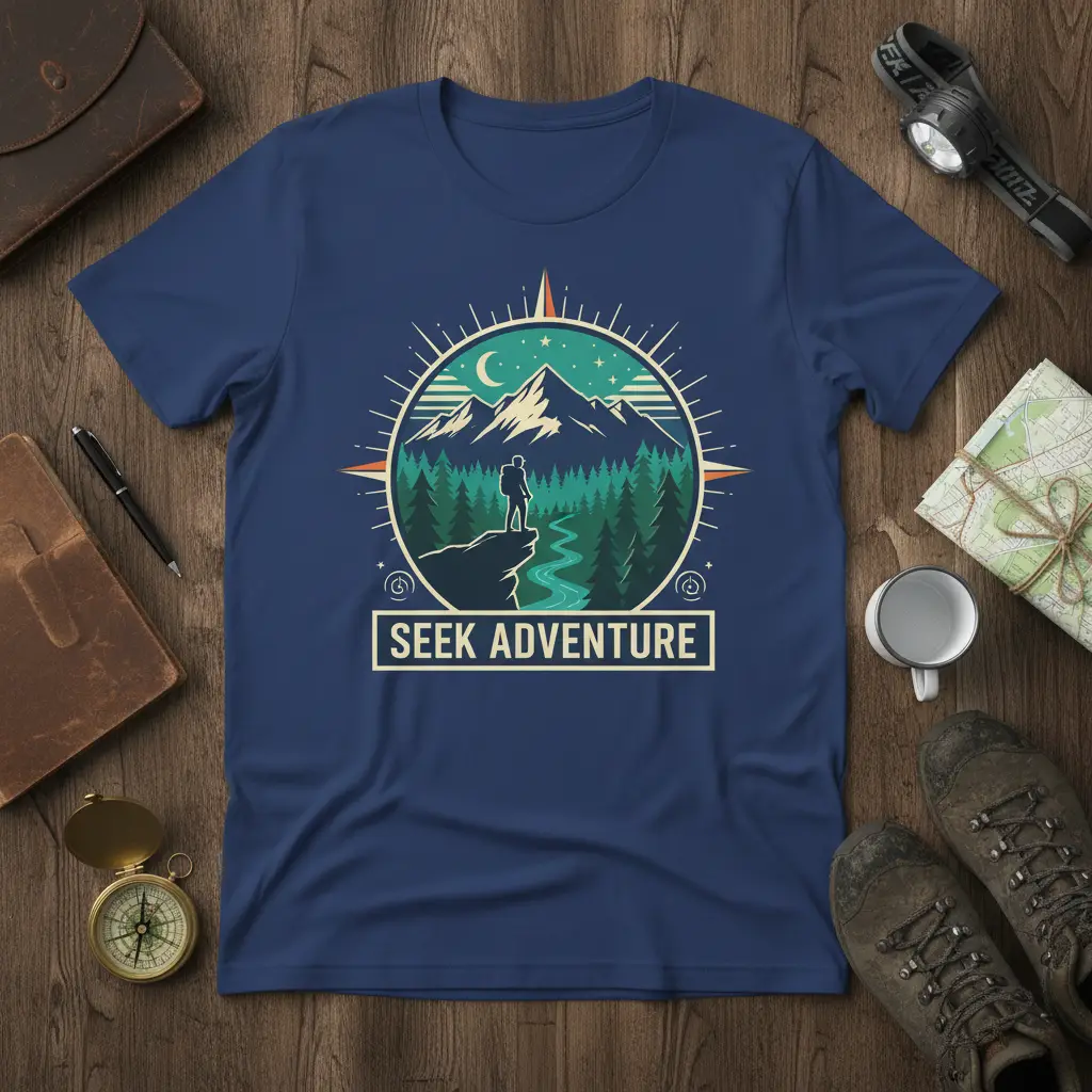 Seek Adventure T-Shirt Outdoor Explorer Gift