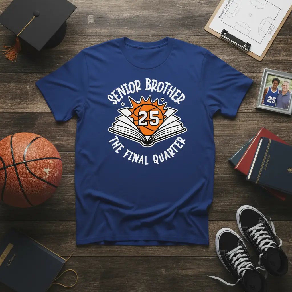 Senior Brother 25 the Final Quarter Basketball T-Shirt