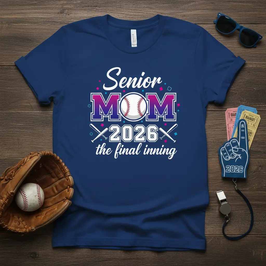 Senior Mom 2026 the Final Inning Baseball T-Shirt