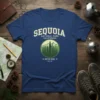 Sequoia National Park California ESTD 1980 t-shirt design with vintage mountains and trees graphic