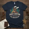 Shane's Addiction 50th Anniversary t-shirt design featuring Westland Distillery, Seattle, WA, and wheat graphics