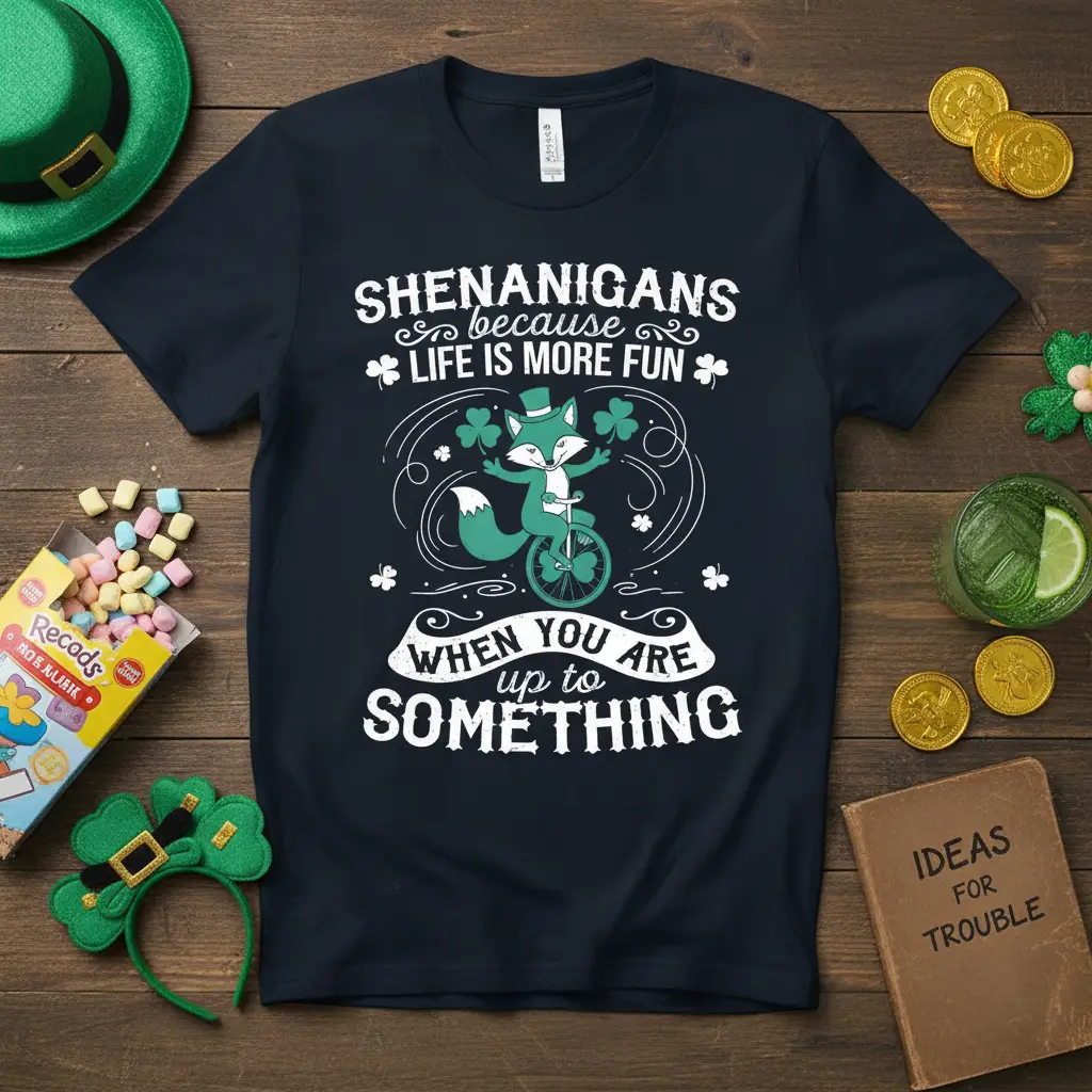 Shenanigans Because Life Is More Fun T-Shirt Funny St. Patrick’s Day