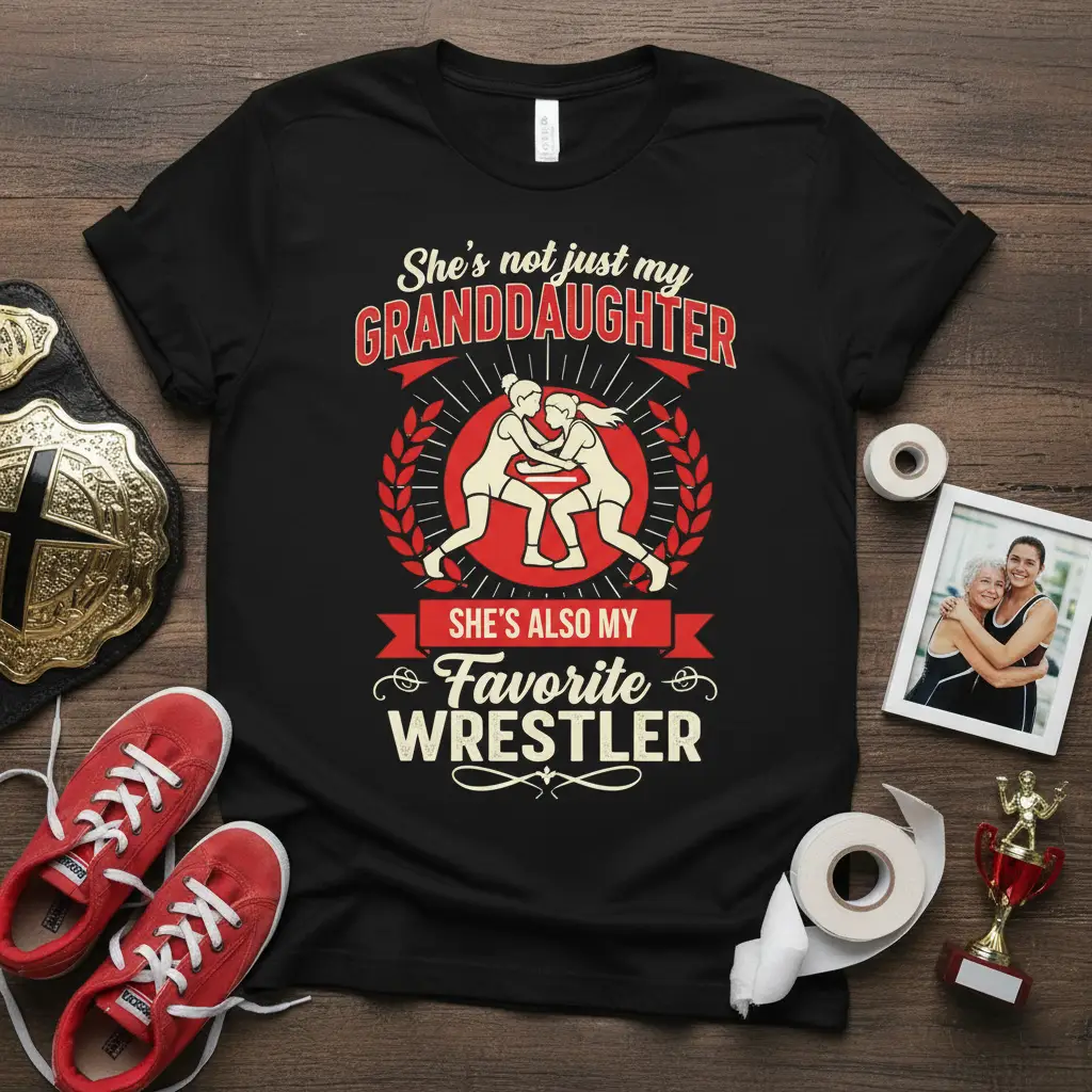 She’s Not Just My Granddaughter Favorite Wrestler T-Shirt