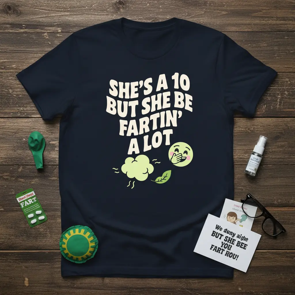 She’s a 10 but She Be Fartin’ a Lot T-Shirt Funny Gift