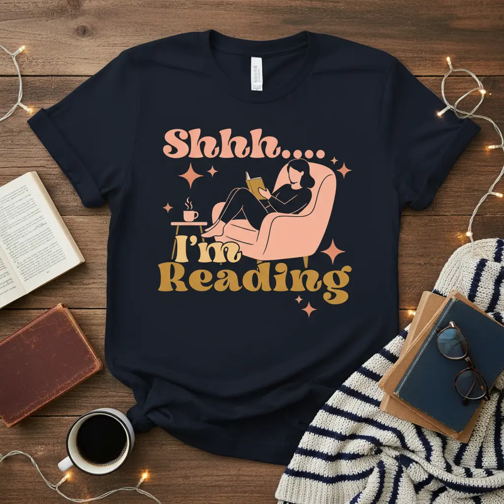 Shhh….. I’m Reading Book Lover T-Shirt Cozy Gift