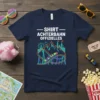 Shirt Achterbahn Offizielles text with a colorful roller coaster graphic, mountains, and Ferris wheel
