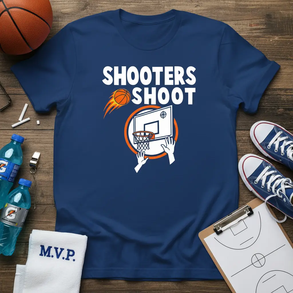 Shooters Shoot Basketball T-Shirt Motivational Sports Gift