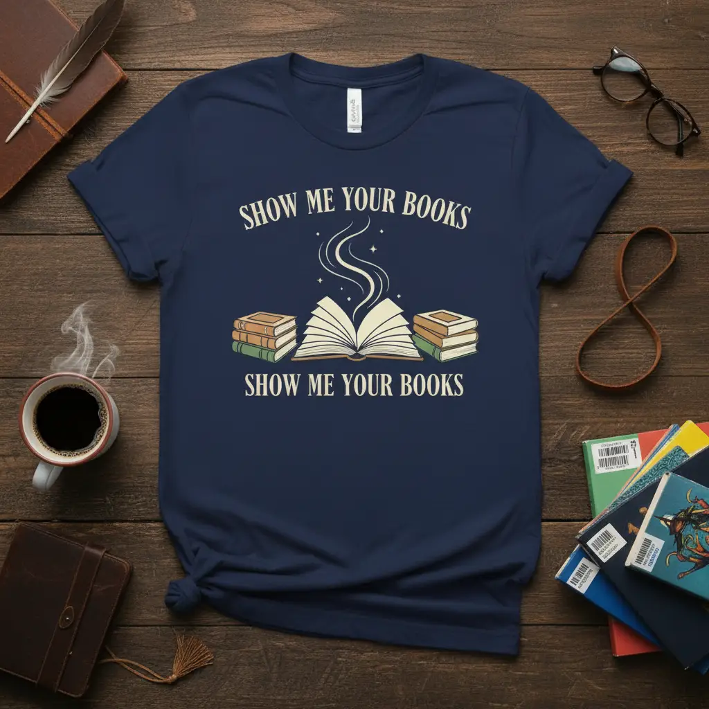 Show Me Your Books T-Shirt for Avid Readers