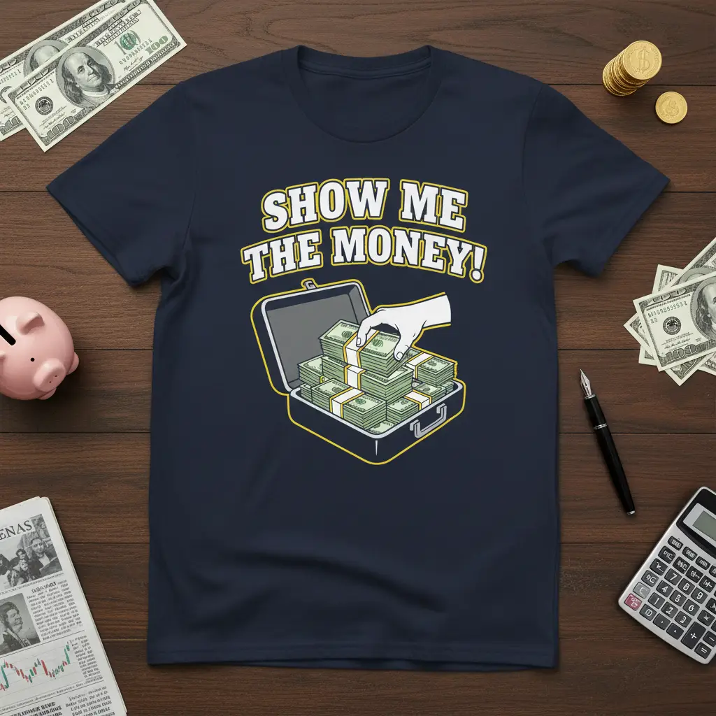 Show Me the Money! Funny Quote T-Shirt Gift for Moguls