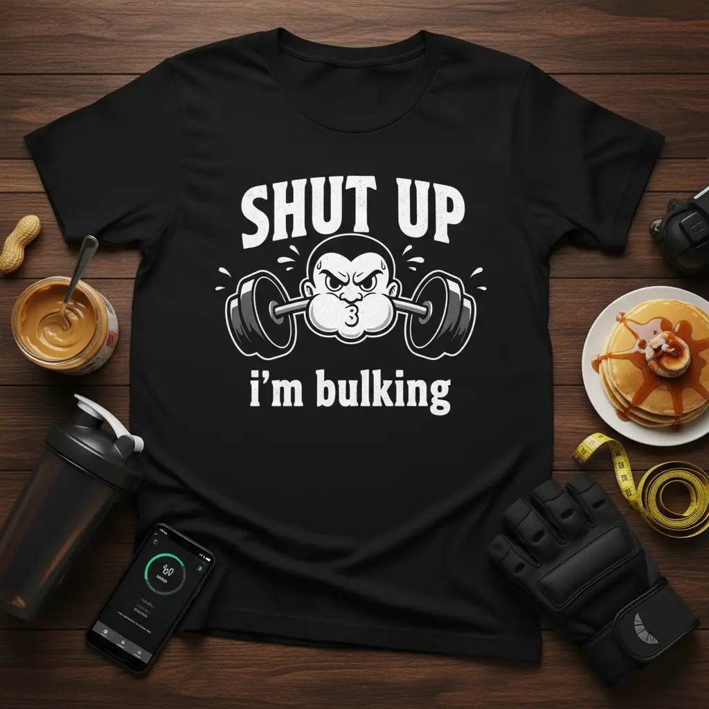 Shut Up I’m Bulking Funny Gym Workout T-Shirt