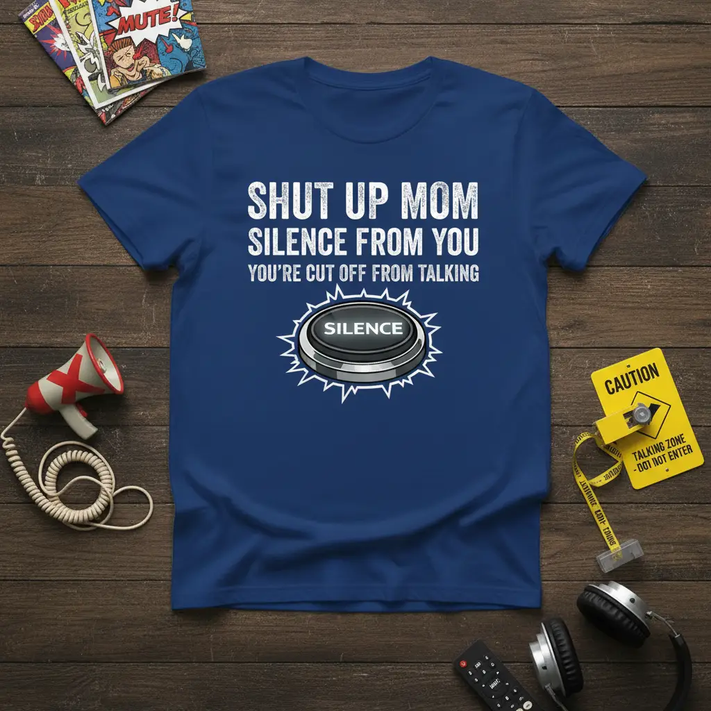 Shut Up Mom Silence T-Shirt Funny Mother’s Day Gift