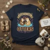 Navy t-shirt with "Significant Otters" text above two cute otters holding hands in water, surrounded by hearts