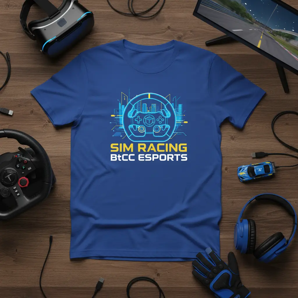 Sim Racing Btcc Esports T-Shirt for Gamers