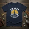 Sinaloa Where My Story Begins t-shirt design with a lighthouse on a rocky shore and ocean waves