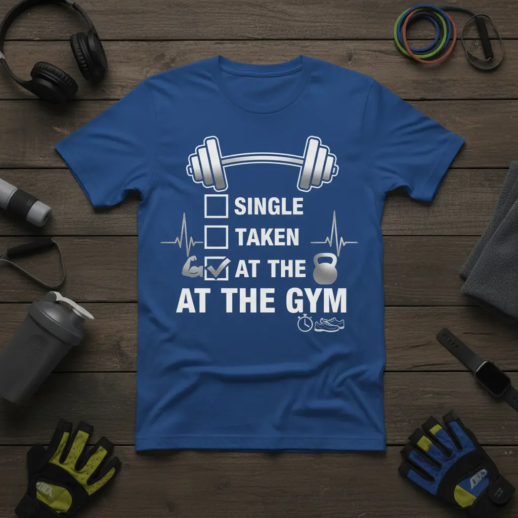 Single Taken at the Gym T-Shirt Funny Workout Gift