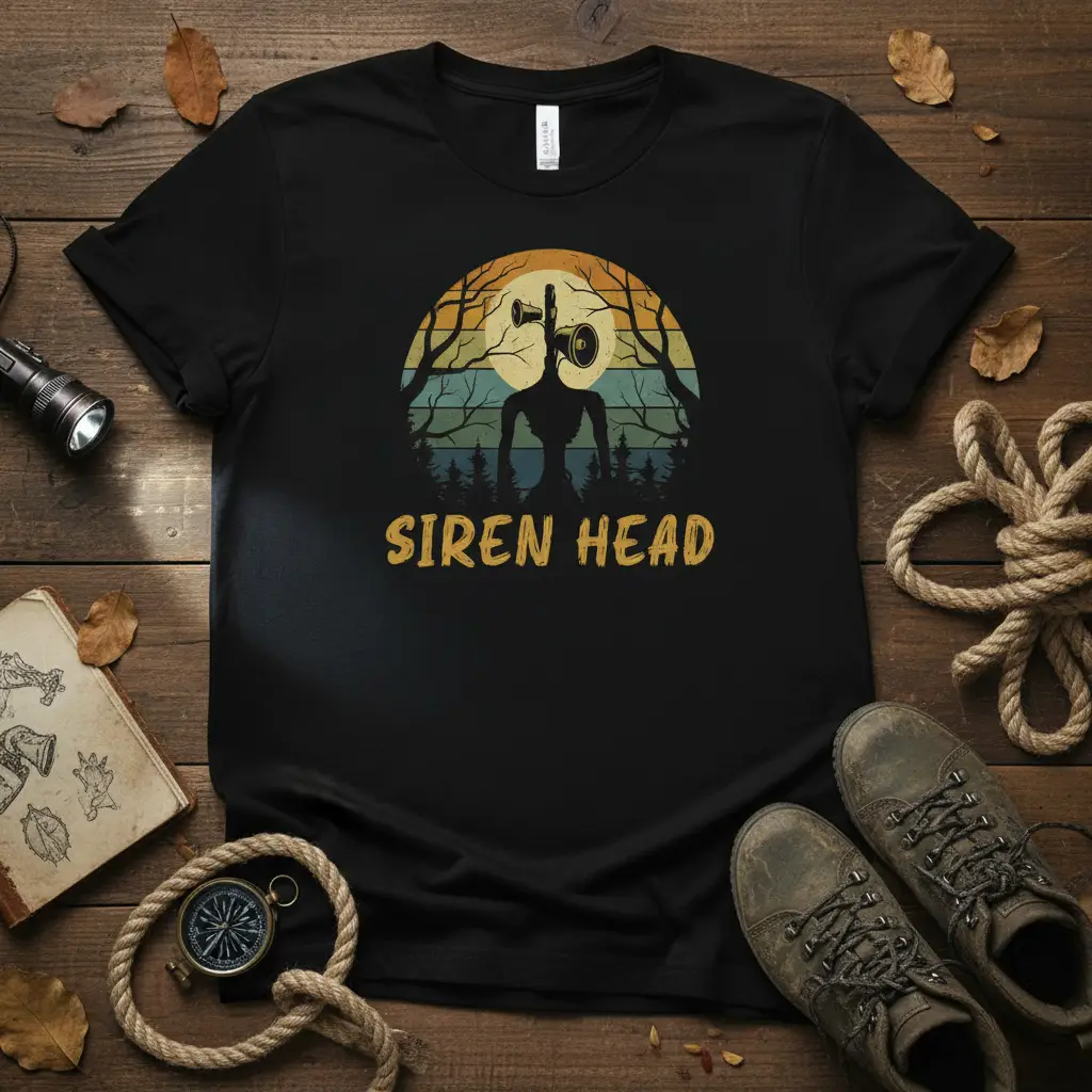 Siren Head T-Shirt Retro Monster Horror Design Gift
