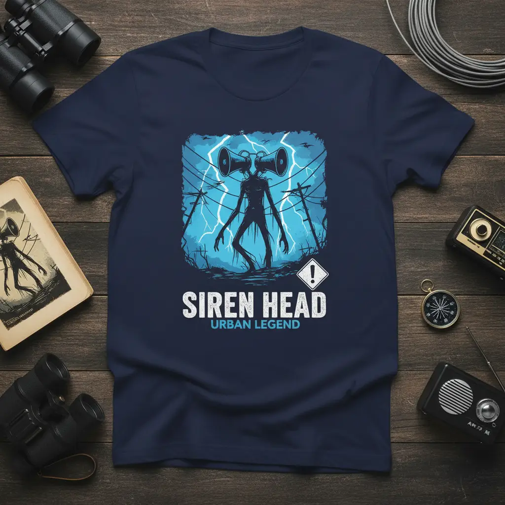 Siren Head Urban Legend T-Shirt Spooky Horror Fan Gift
