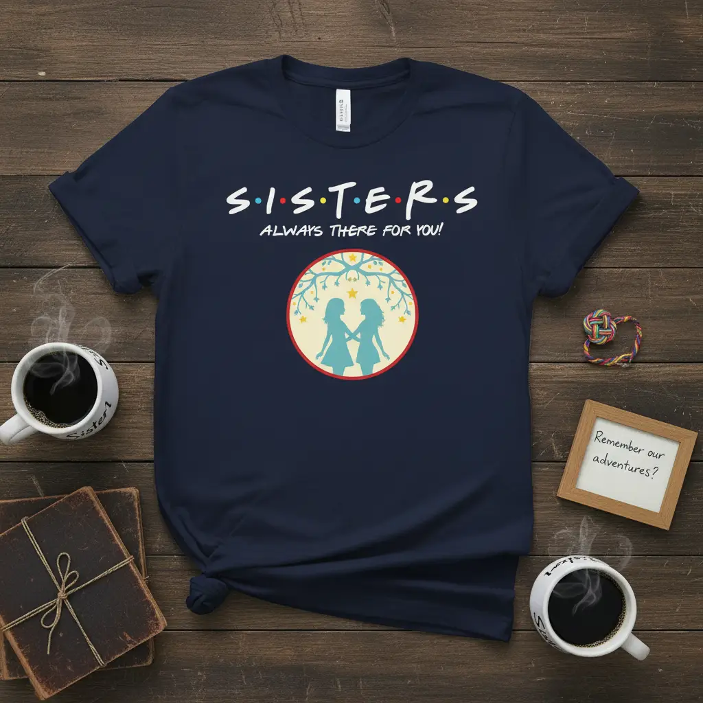 Sisters Always There for You! T-Shirt Sister Gift Idea