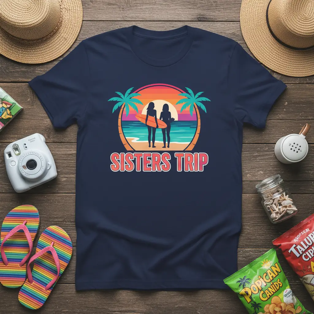 Sisters Trip Beach Vacation T-Shirt Summer Travel Gift
