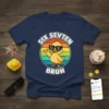 Six Sevten Bruh funny duck t-shirt with sunglasses and rock hand gesture, perfect for a seventh birthday gift