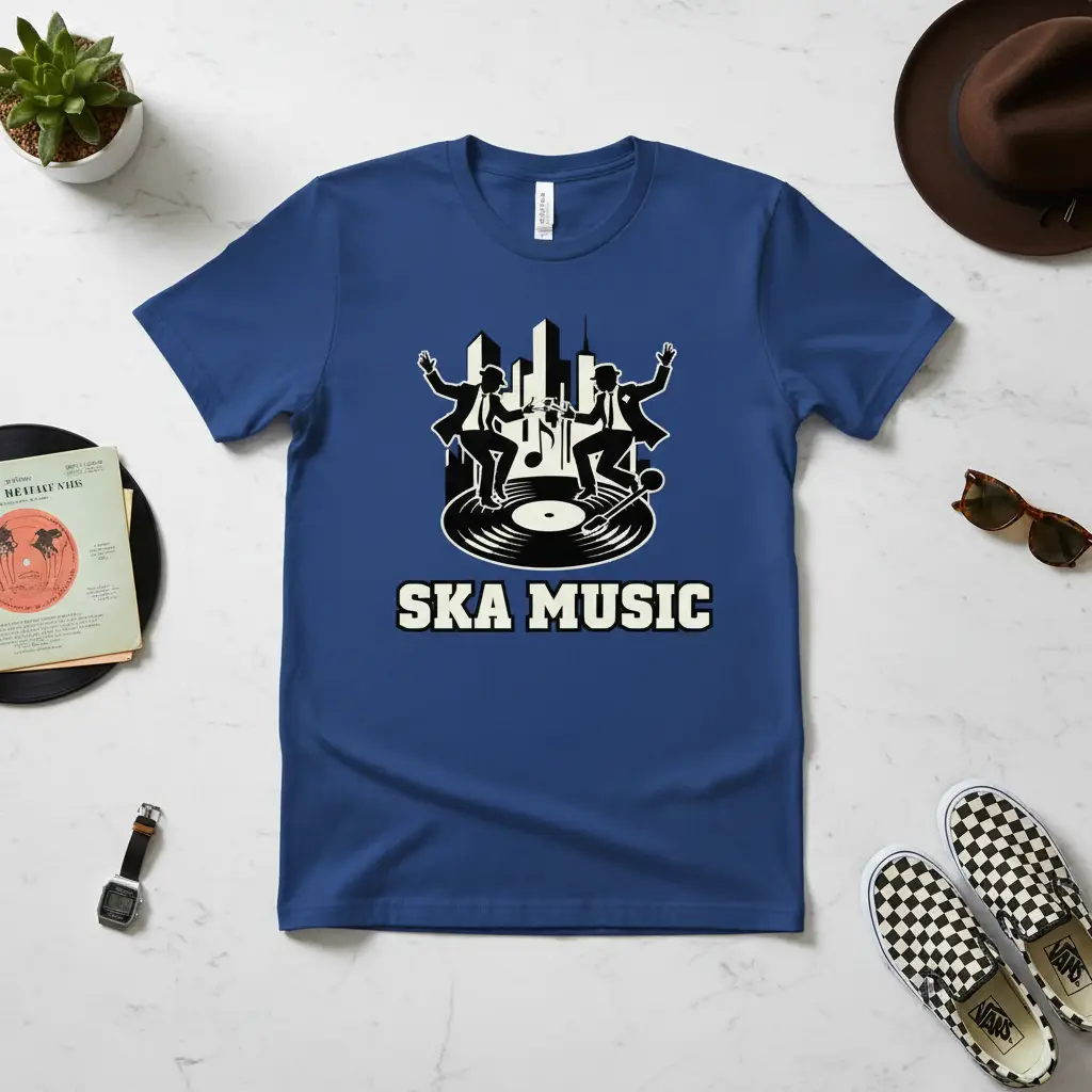 Ska Music Retro Graphic T-Shirt for Music Lovers