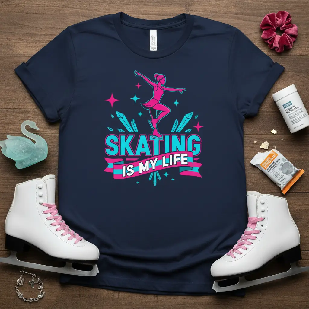 Skating Is My Life Figure Skater T-Shirt Gift