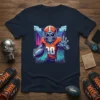 Skeleton Football Player 30 bold graphic design printed on comfortable cotton t-shirt