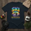 SKI CRANMORE MOUNTAIN NEW HAMPSHIRE detailed graphic design printed on comfortable cotton t-shirt