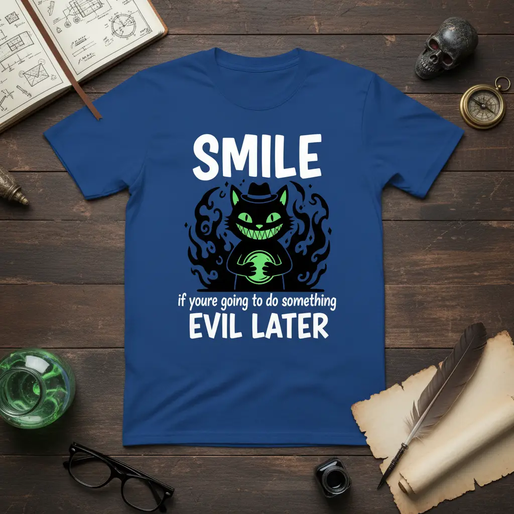 Smile If Youre Going to Do Something Evil Later T-Shirt