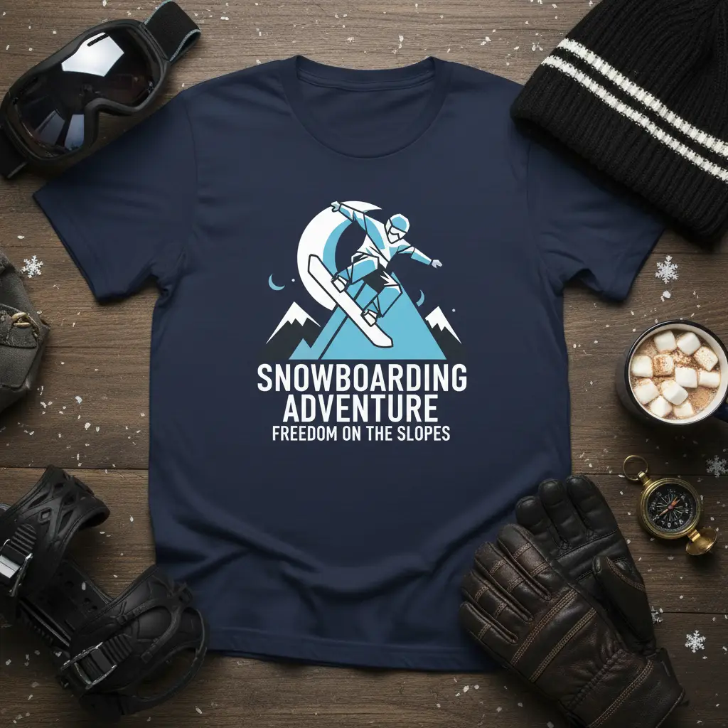 Snowboarding Adventure Freedom on the Slopes T-Shirt