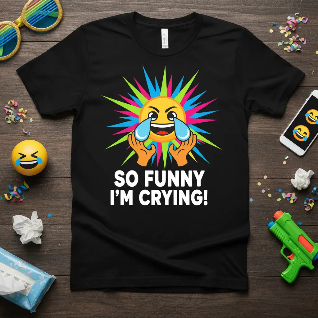 So Funny I’m Crying! Laughing Emoji T-Shirt Gift