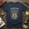 Funny "So Good At Aging I Turned 25 2 Times" quote t-shirt with vintage design elements and a "50" counter