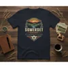 Somerset Kentucky It's Where My Story t-shirt design featuring vintage landscape graphic and retro text