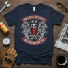 Sons With Arthritis Ibuprofen Chapter T-Shirt featuring a skull biker graphic and motorcycle pistons