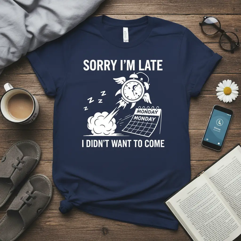 Sorry I’m Late I Didn’t Want to Come Funny Tee