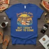 Sorry I'm Late BUT I DIDN'T WANT TO COME humorous sloth t-shirt design with sunset and palm trees graphic