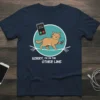Sorry I'm On The Other Line funny cat t-shirt design with a cat holding a phone and a landline receiver