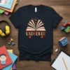 Speducator t-shirt design featuring an open book with radiating stars and a brain graphic, text "SPEDUCATOR" in red and yellow