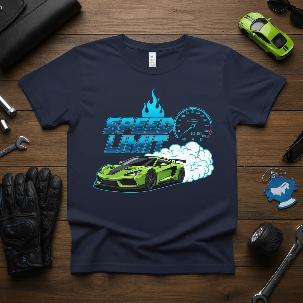 Speed Limit Car Racing T-Shirt Gift for Enthusiasts
