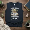 SPEND Fiddies SUCK TIDDIES t-shirt design with cats in a teacup, treasure chest, and mountains